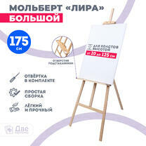 Без бренда «Мольберт Две картинки лира с полочкой, 175 см» в Петрозаводске