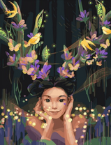 Без бренда «Темноглазая девчонка с цветами и птицами в волосах» в Петрозаводске