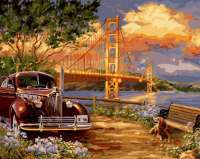 Без бренда «Американский автомобиль на фоне моста через залив» в Петрозаводске