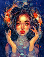 Без бренда «Девушка и карпы кои» в Петрозаводске в интернет-магазине  Без бренда «Девушка и карпы кои» в Петрозаводске