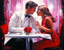 Без бренда «Пара на свидании в ресторане» в Петрозаводске в интернет-магазине  Без бренда «Пара на свидании в ресторане» в Петрозаводске