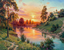 Без бренда «Вид на реку на закате» в Петрозаводске