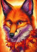 Без бренда «Хитрая лиса с осенним венком» в Петрозаводске в интернет-магазине  Без бренда «Хитрая лиса с осенним венком» в Петрозаводске